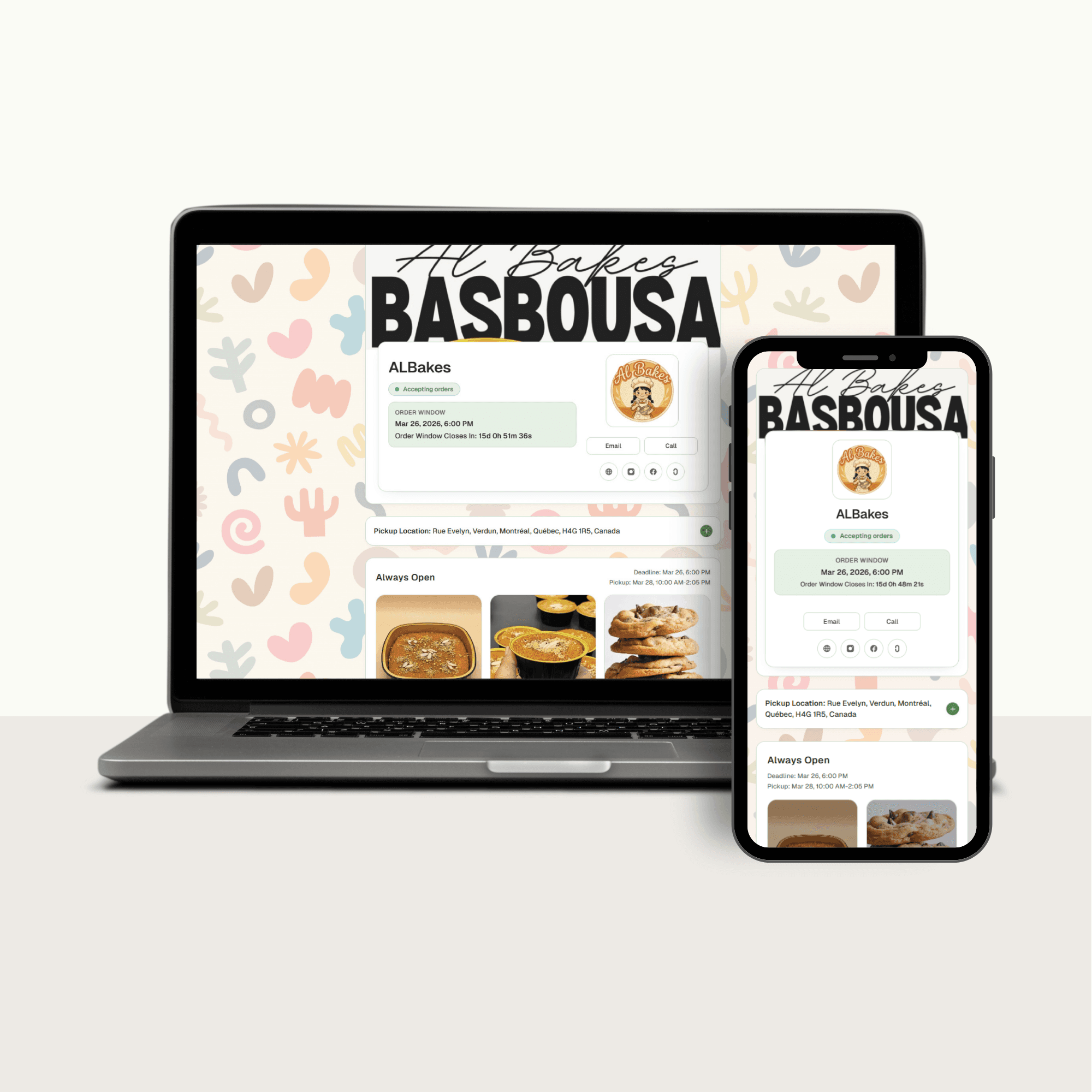 Professional bakery storefront mockup 2